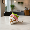 Handmade by Destynee - Crochet Strawberry Keychain