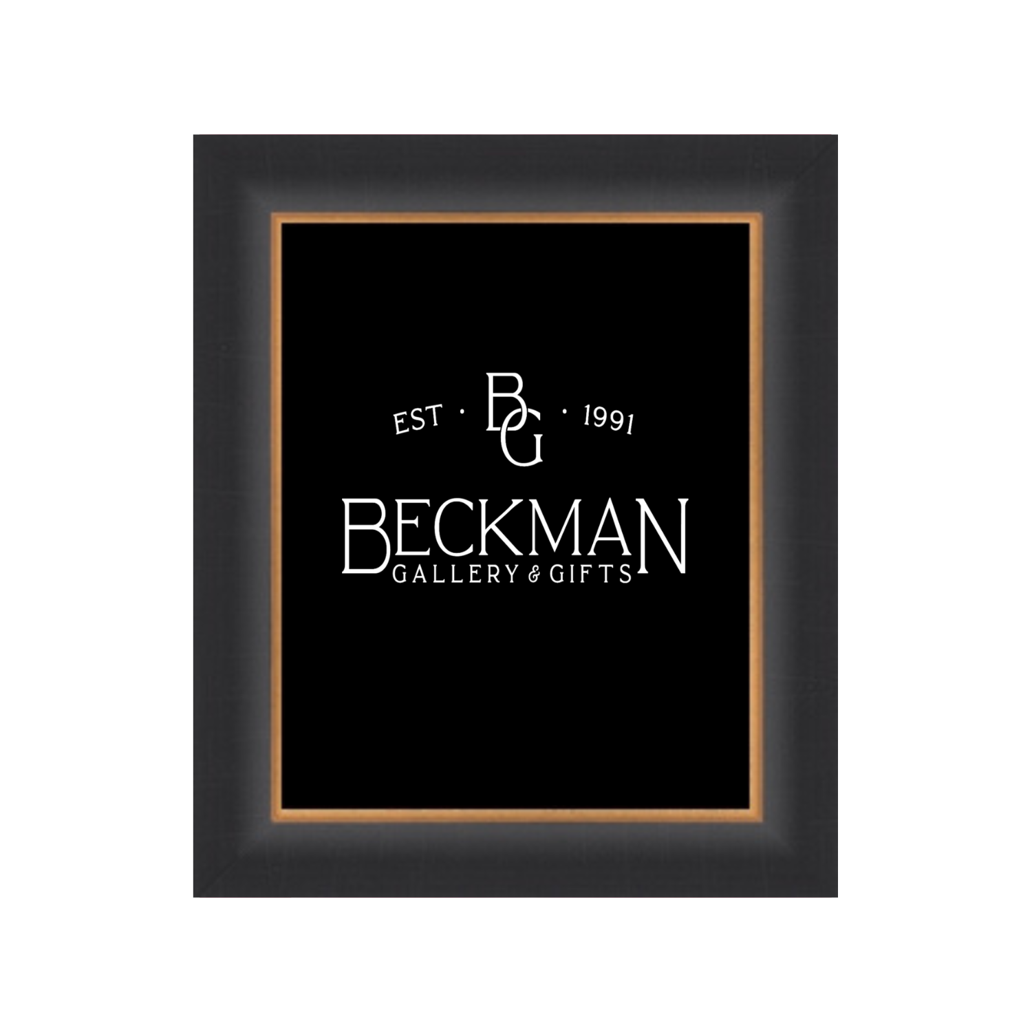 Beckman Gallery - Hudson II Black and Gold 1 1/2" Ready Made Picture Frame