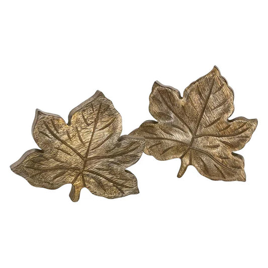 Wooden Maple Leaf Blocks ( 2 sizes)
