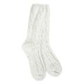 World's Softest Socks - Vanilla Confetti  Women's Weekend Ragg Cable Crew.