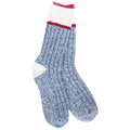 World's Softest Socks - Women's Weekend Ragg Color Block Crew. /Blue White Red