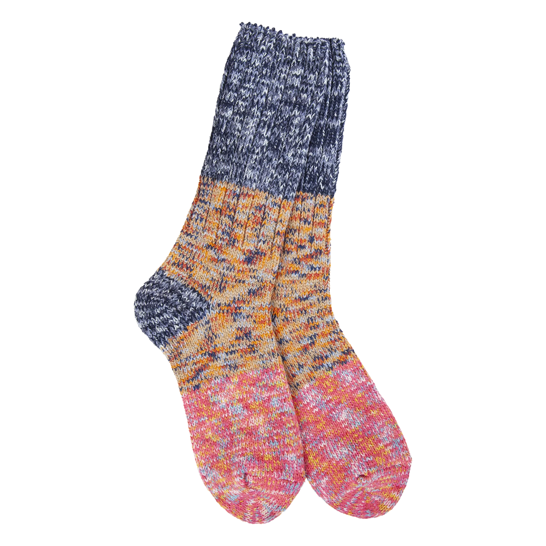 World's Softest Socks -  Enchanted Women's Weekend Ragg Crew Colorblock.