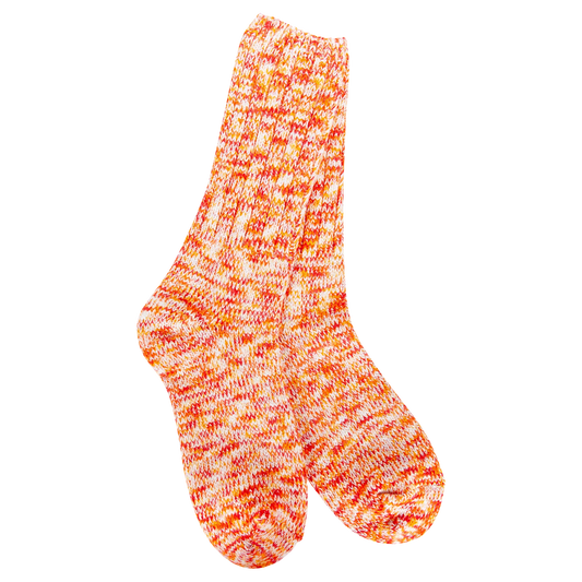 World's Softest Socks - Women's Weekend Ragg Crew Orange
