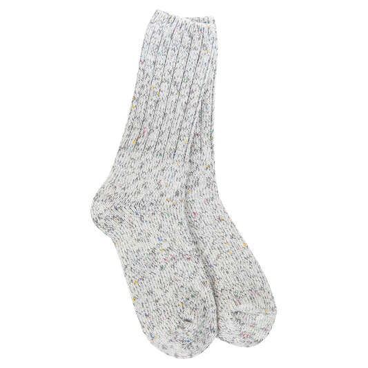 World's Softest Socks - Women's Weekend Ragg Crew. Rocky Confetti
