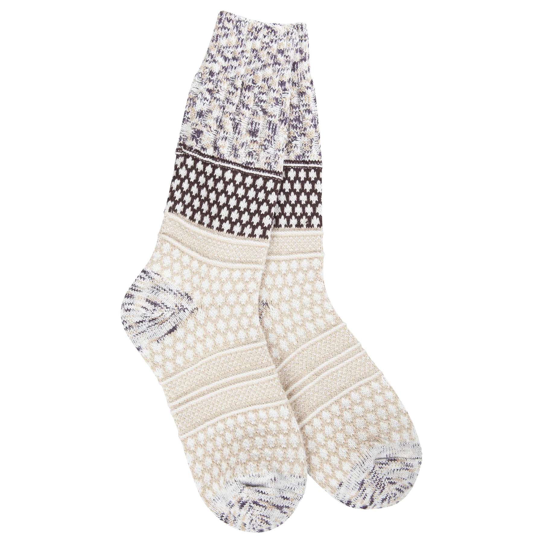 World's Softest Socks - Women's Weekend Gallery Textured Crew. Cookie Dough Multi