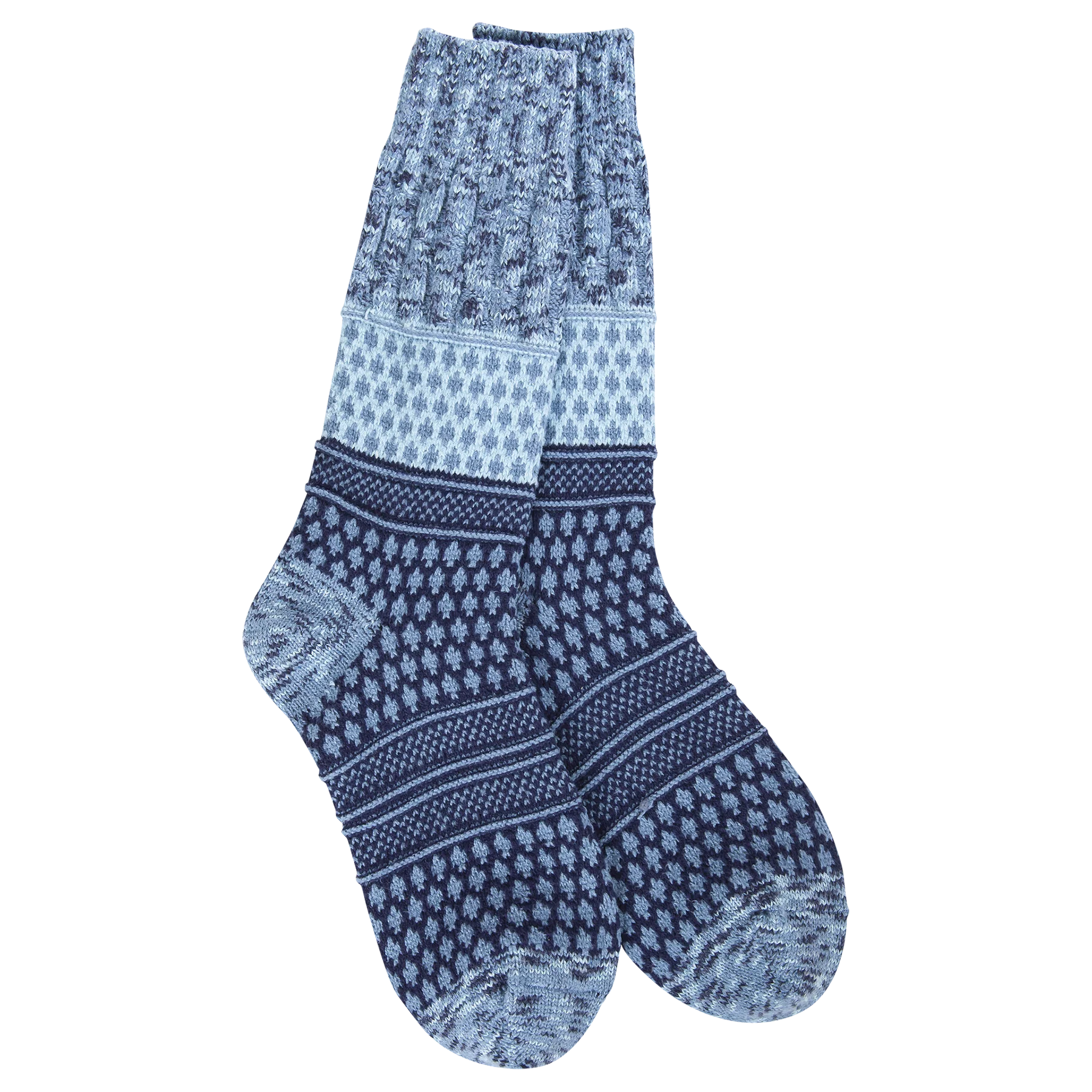 World's Softest Socks - Peacoat Multi Women's Weekend Gallery Textured Crew