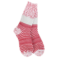 World's Softest Socks - Women's Holiday Gallery Textured Crew. Peppermint Multi