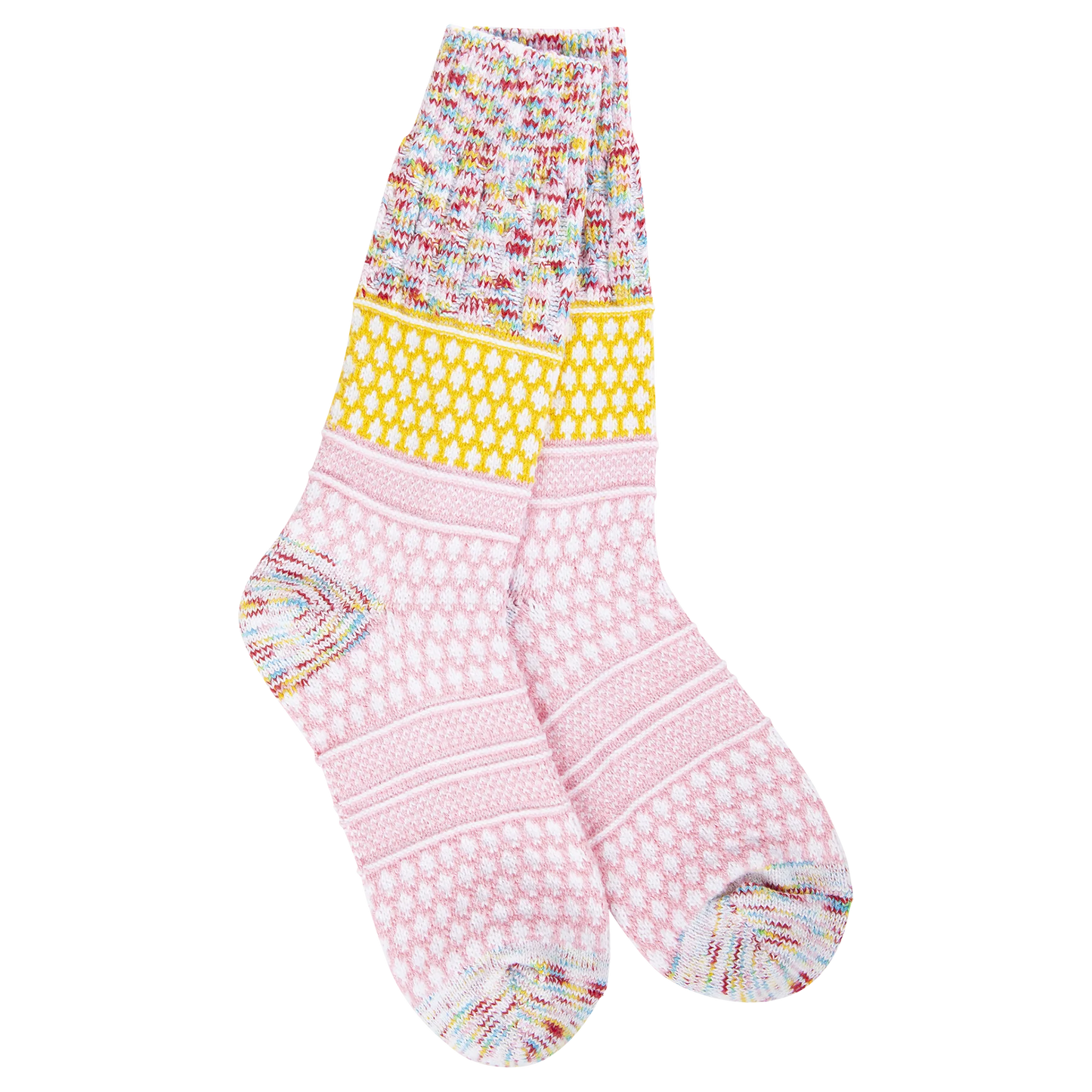 World's Softest Socks - Women's Holiday Gallery Textured Crew. Whimsical Multi