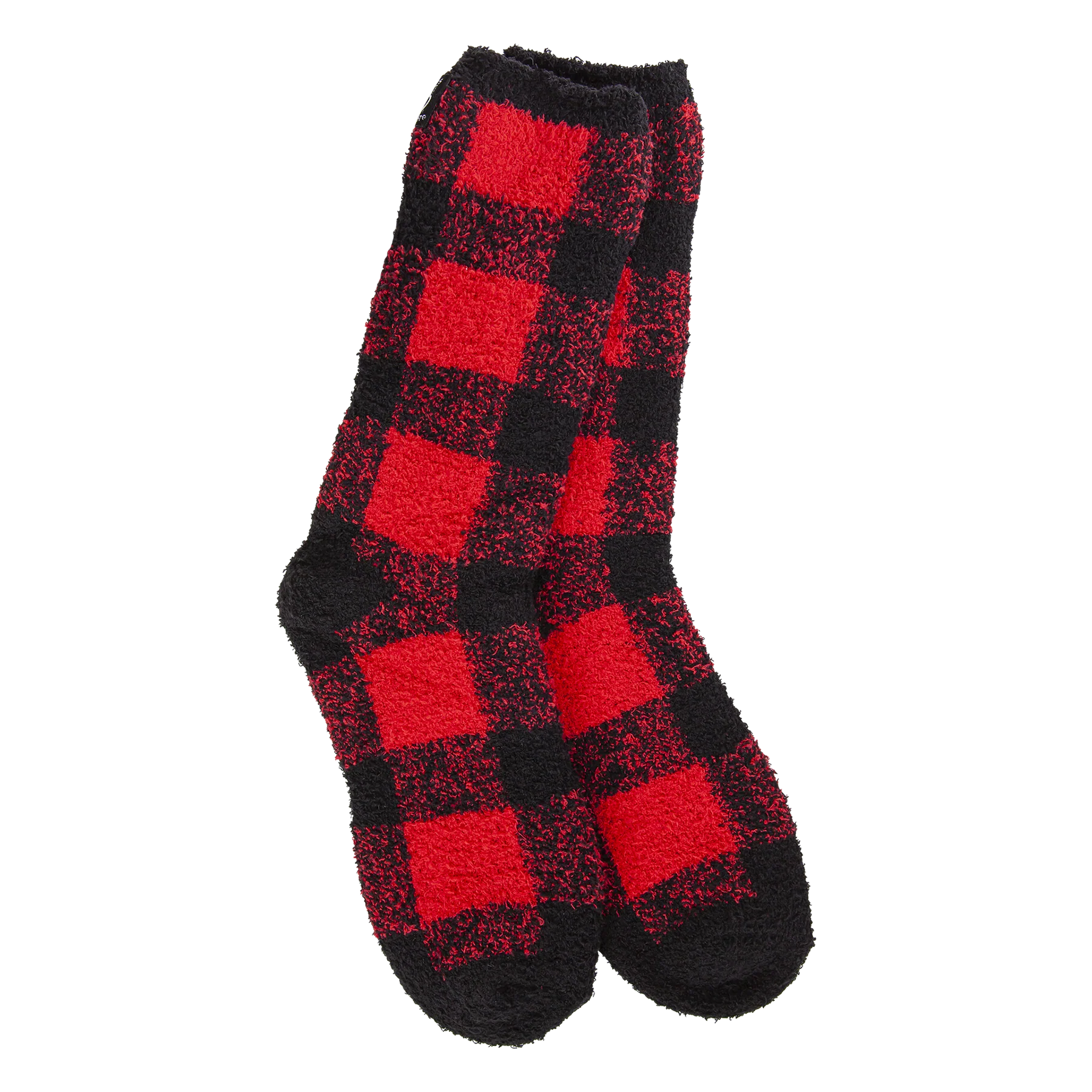 World's Softest Socks - Women's Buffalo Plaid Cozy Christmas Crew