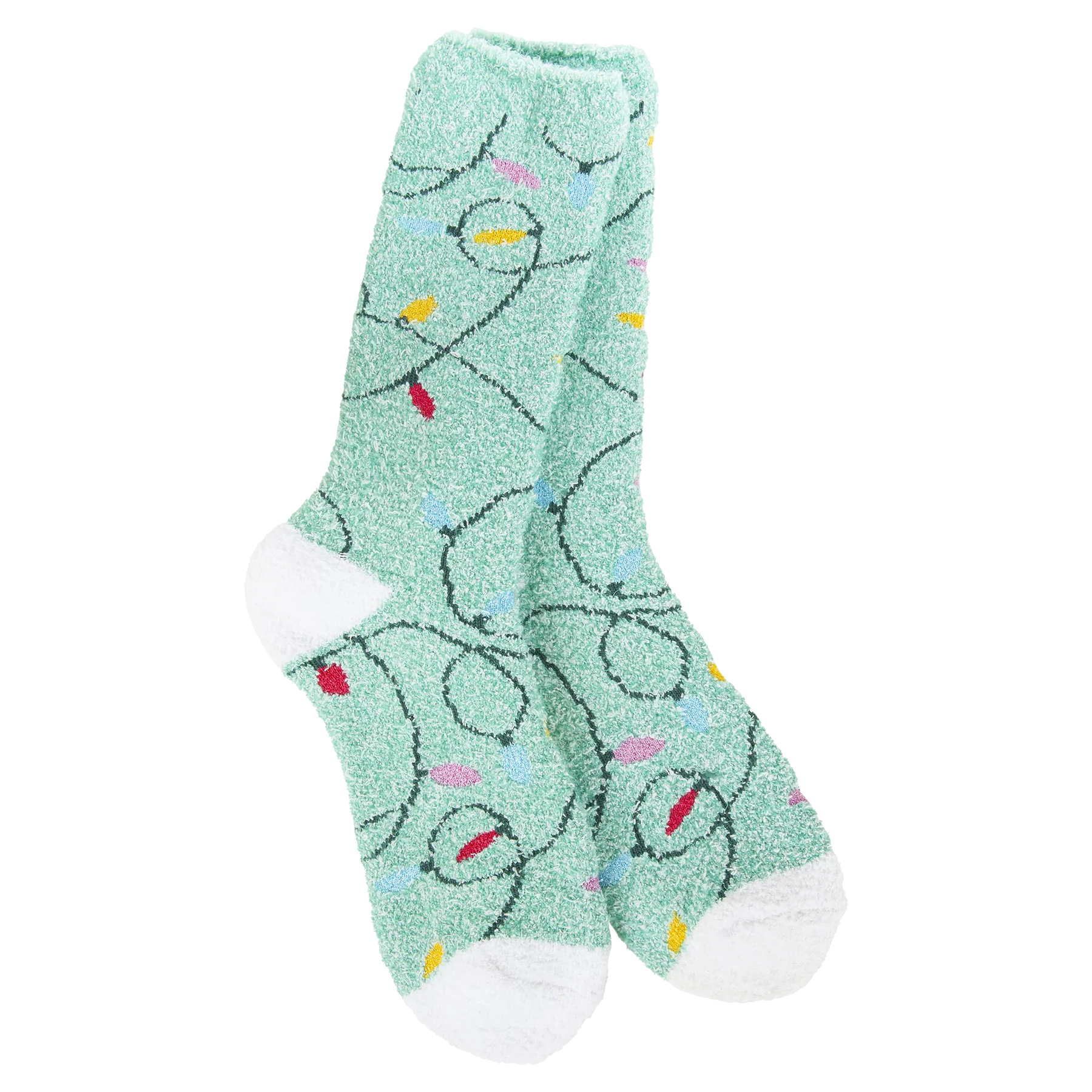 World's Softest Socks - Women's Holiday Cozy Crew. Holiday Lights
