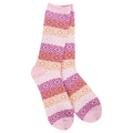 World's Softest Socks -Pink Multi  Women's Weekend Gem Crew.