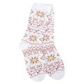 World's Softest Socks - Women's Holiday Mini Crew. Fair Isle White