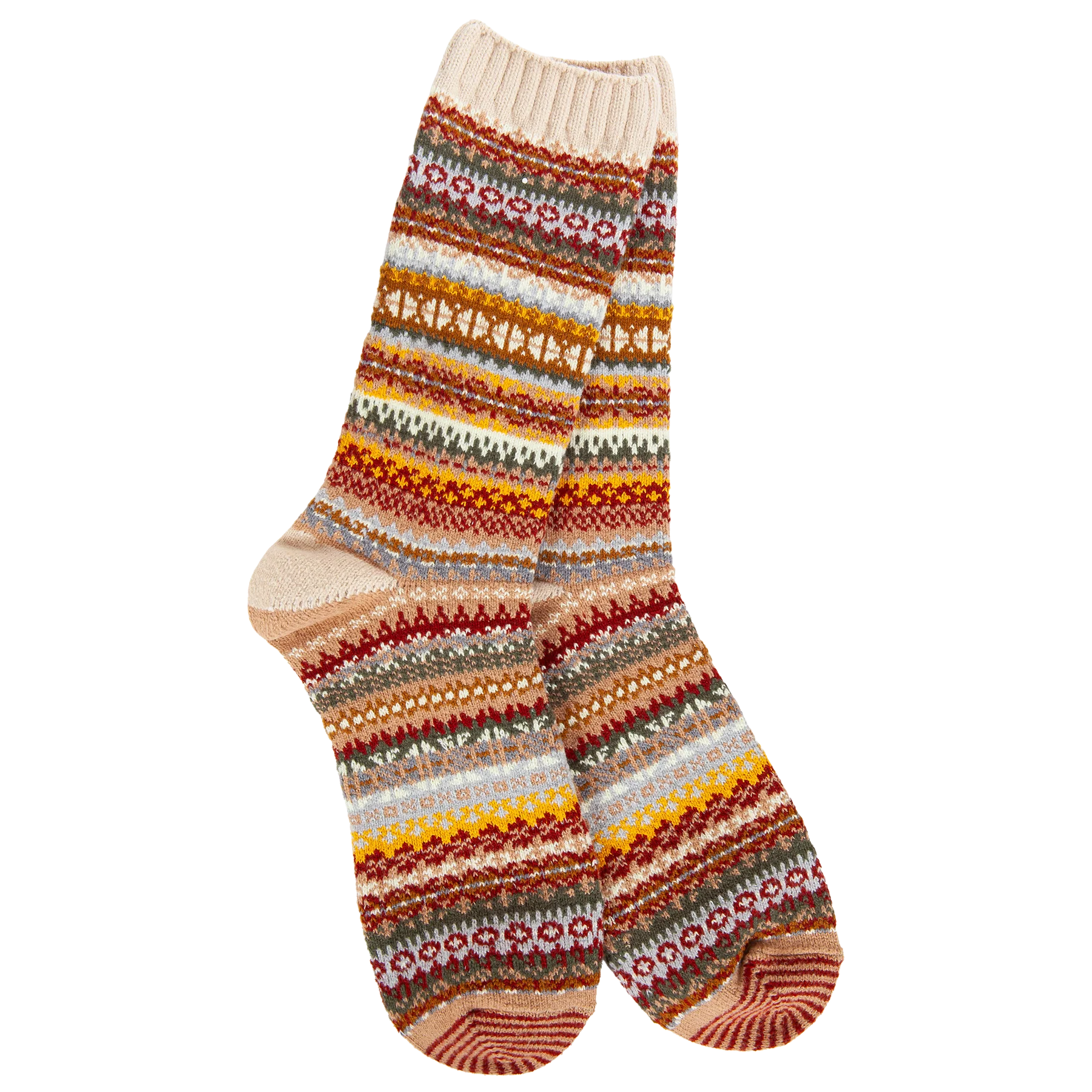 World's Softest Socks -Nordic Crew Sock - Cashew