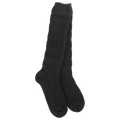 World's Softest Socks -Weekend Solid Stripe Knee High - Black