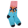 World's Softest Socks - Women's Woods Crew. Turquoise Fair Isle