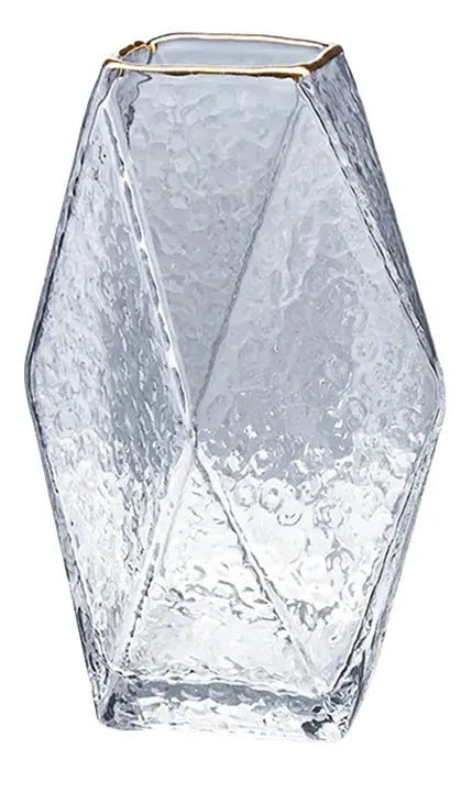 Triangles Gold Rim Vase