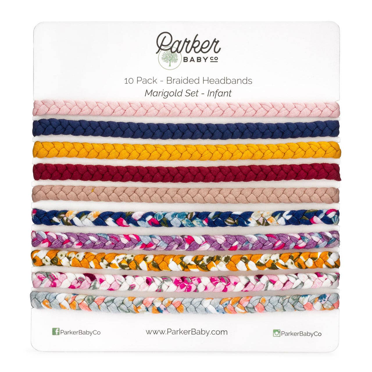Marigold Set - Braided Headbands - 10 Pack  (2 sizes)