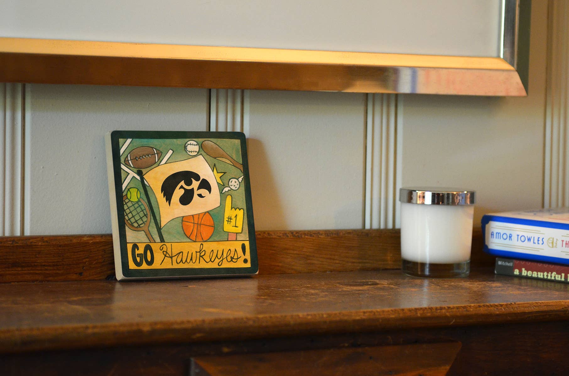 Sticks - "#1 Fan" | Hawkeyes Wall Plaque - 6x6