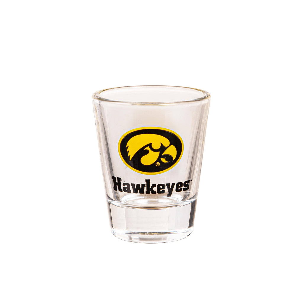 University of Iowa 4-Piece Ceramic and Glass 2oz. Shot Glass