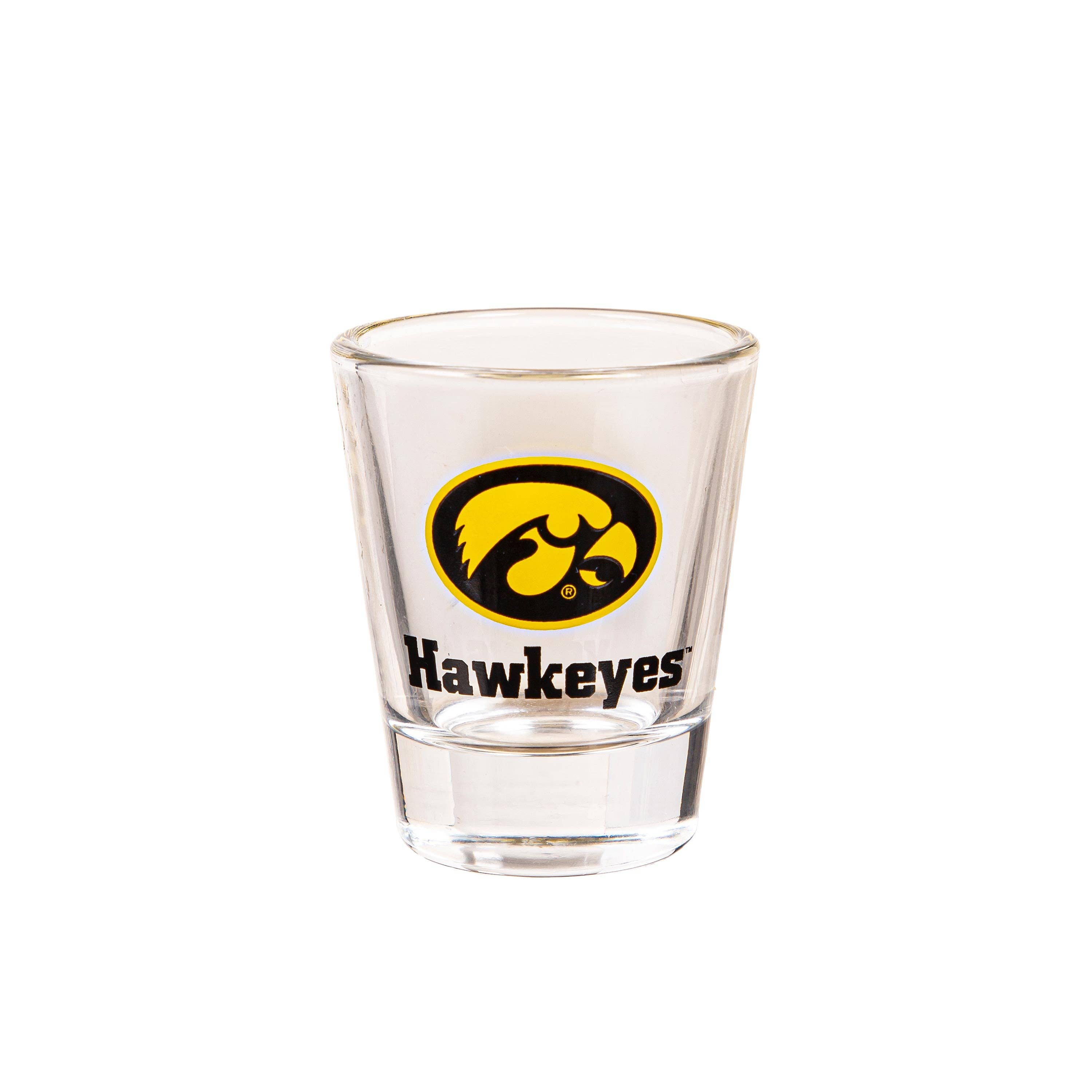 University of Iowa 4-Piece Ceramic and Glass 2oz. Shot Glass