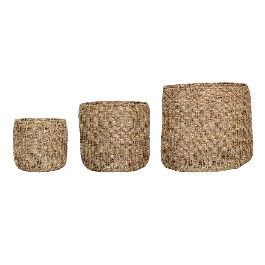 Creative Co-op - Hand Woven Seagrass Baskets