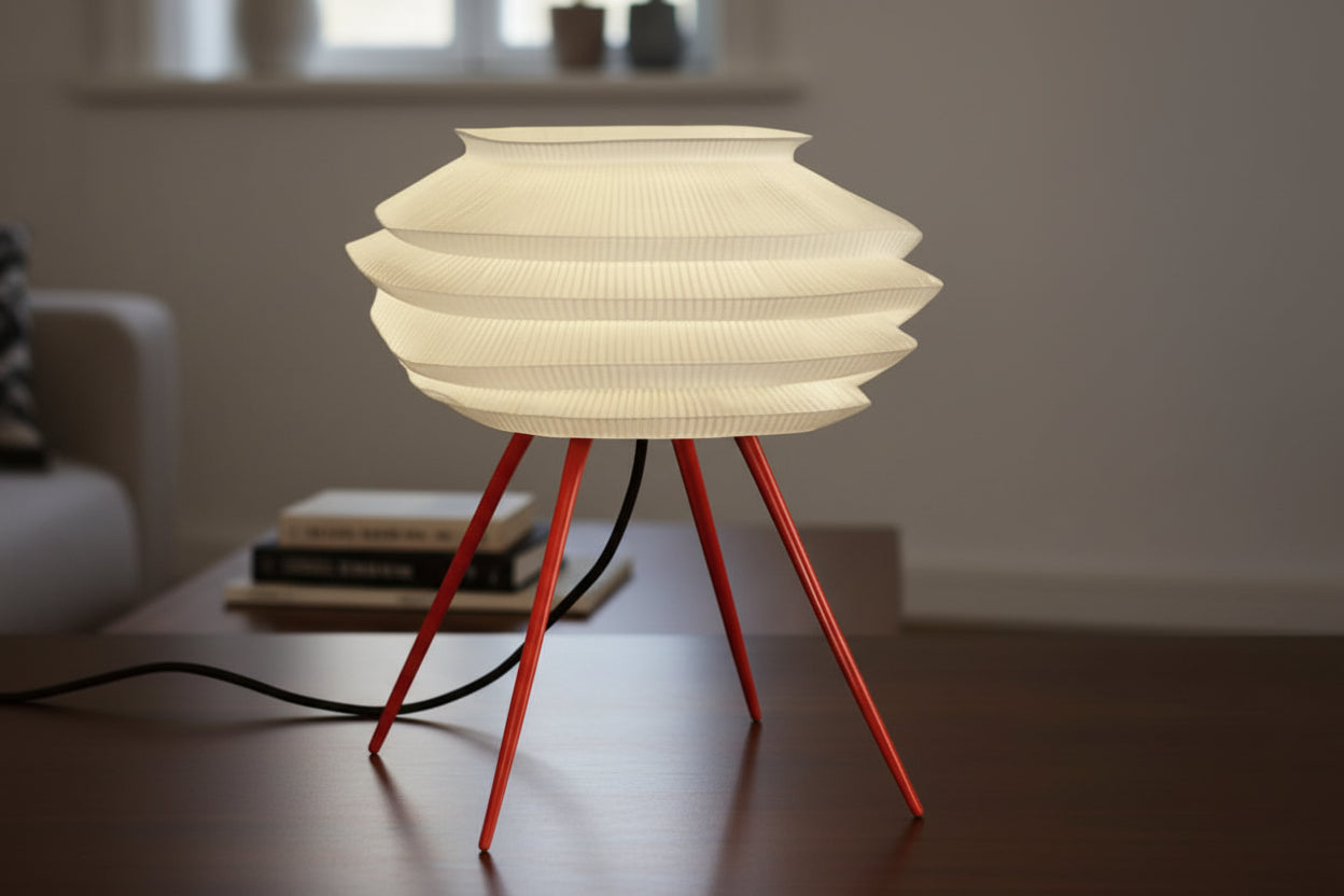 3D Printing Wavy Lamp Soft Ambient Light Table Lamp