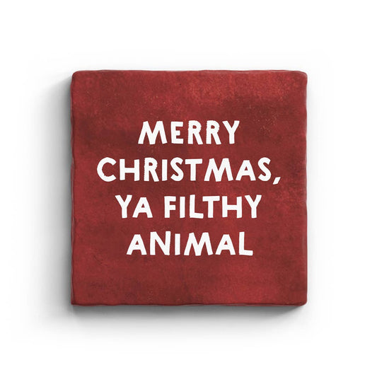Filthy Animal - Marble Coaster (Christmas)
