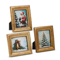 6" Traditional Winter Holiday Scene Framed Wall Art (3 Styles)