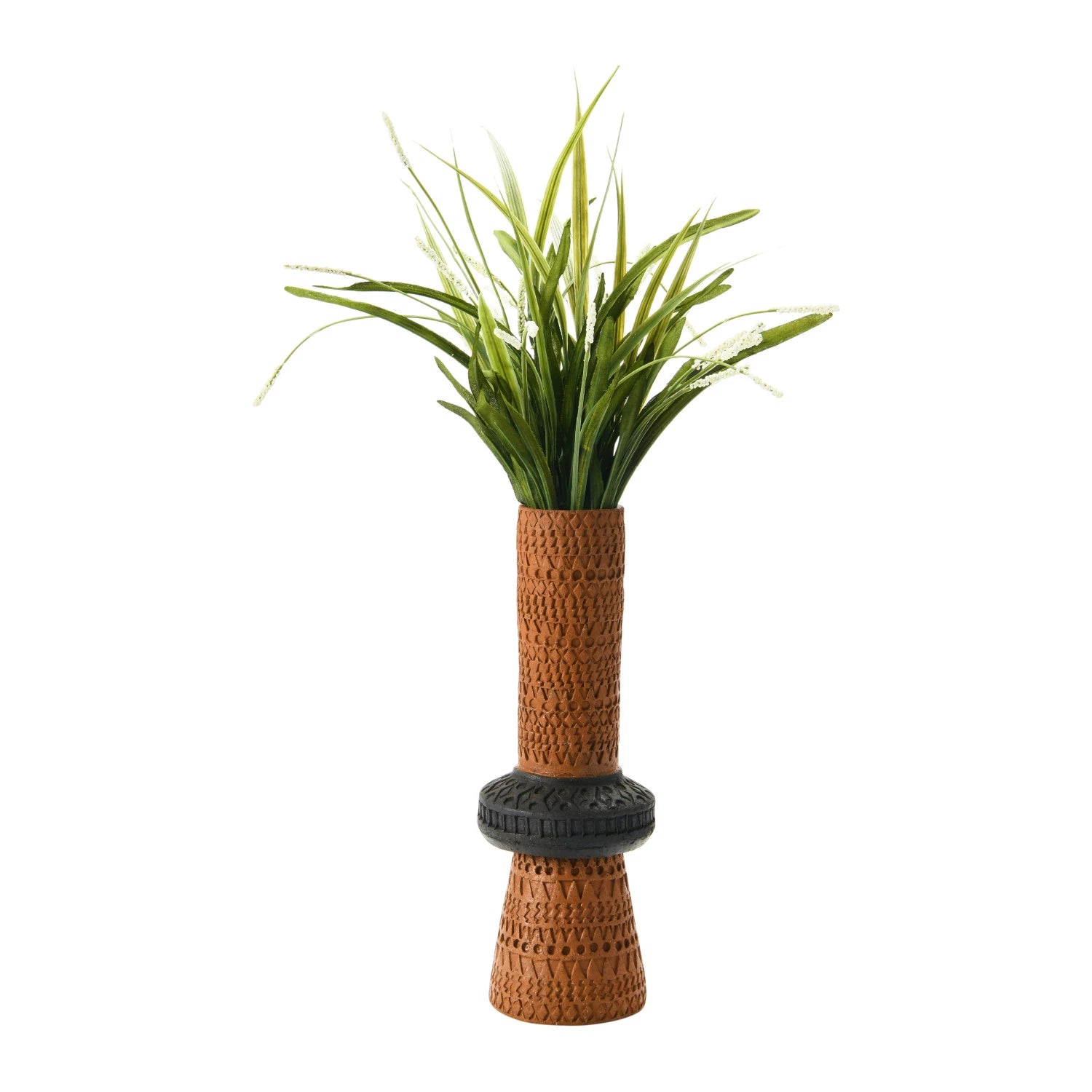 Creative Co-Op - Bloomingville - Handmade Debossed Terra-Cotta Vase