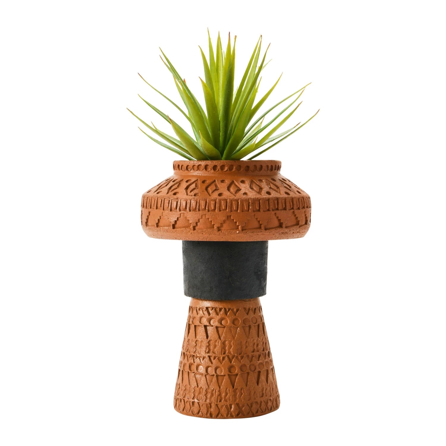 Bloomingville - Handmade Debossed Terra-Cotta Vase