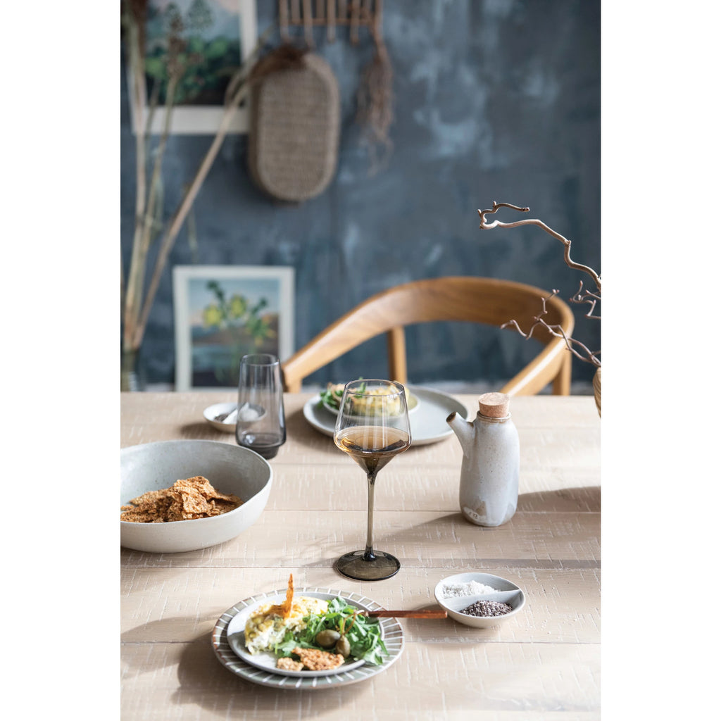 Creative Co-op - Wine Glass, Smoke Color