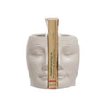 Creative Co-Op- Bloomingville - Sculpted Stoneware Face Vase/Bookend Set