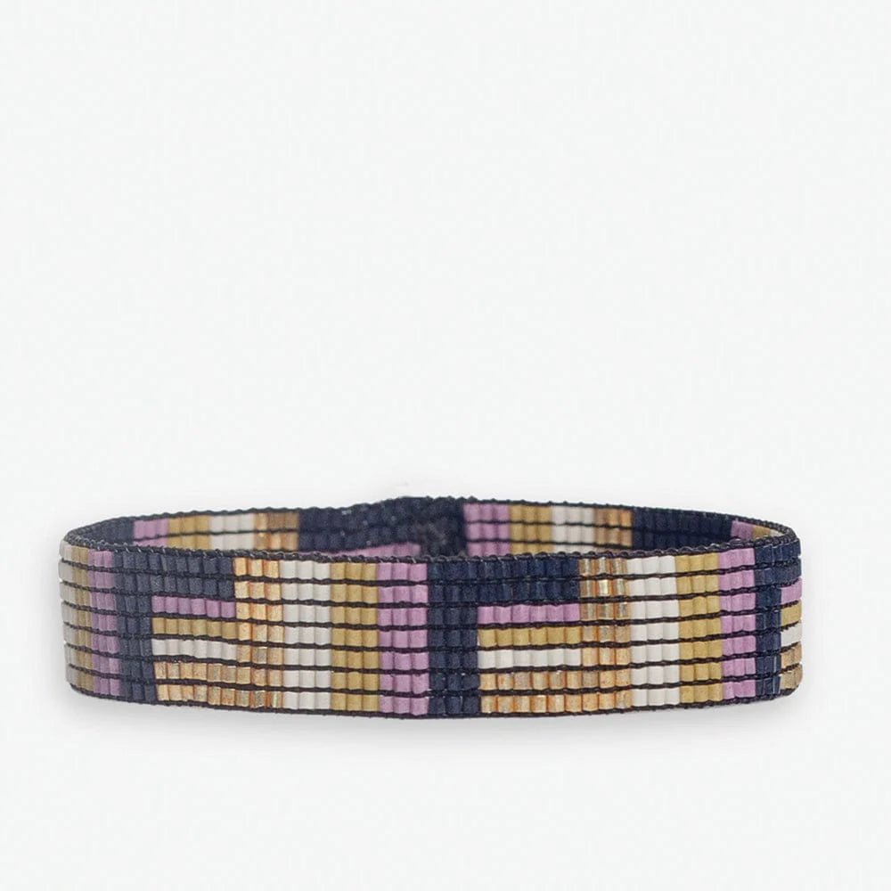 Ink + Alloy Alex Geo Stripe Beaded Stretch Bracelet