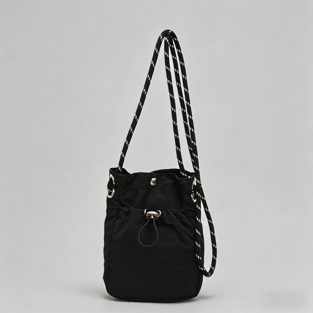 DAYLA - Nylon Drawstring Crossbody Bag