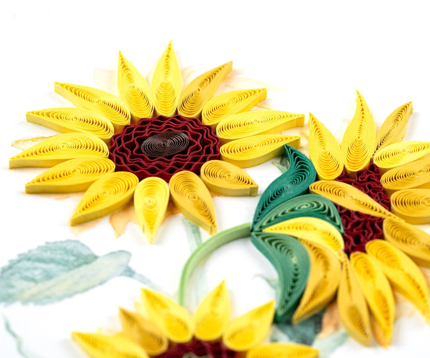 Quilling Card - Quilled Wild Sunflowers Greeting Card