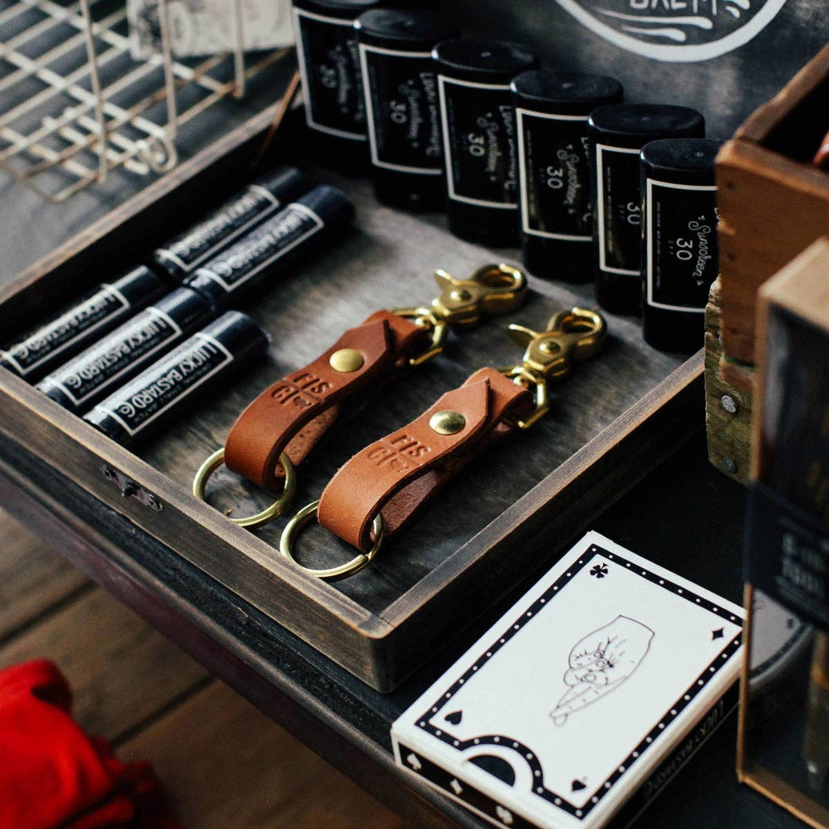 Fontenelle Supply Co. - Leather Keychain | Chicago Screw