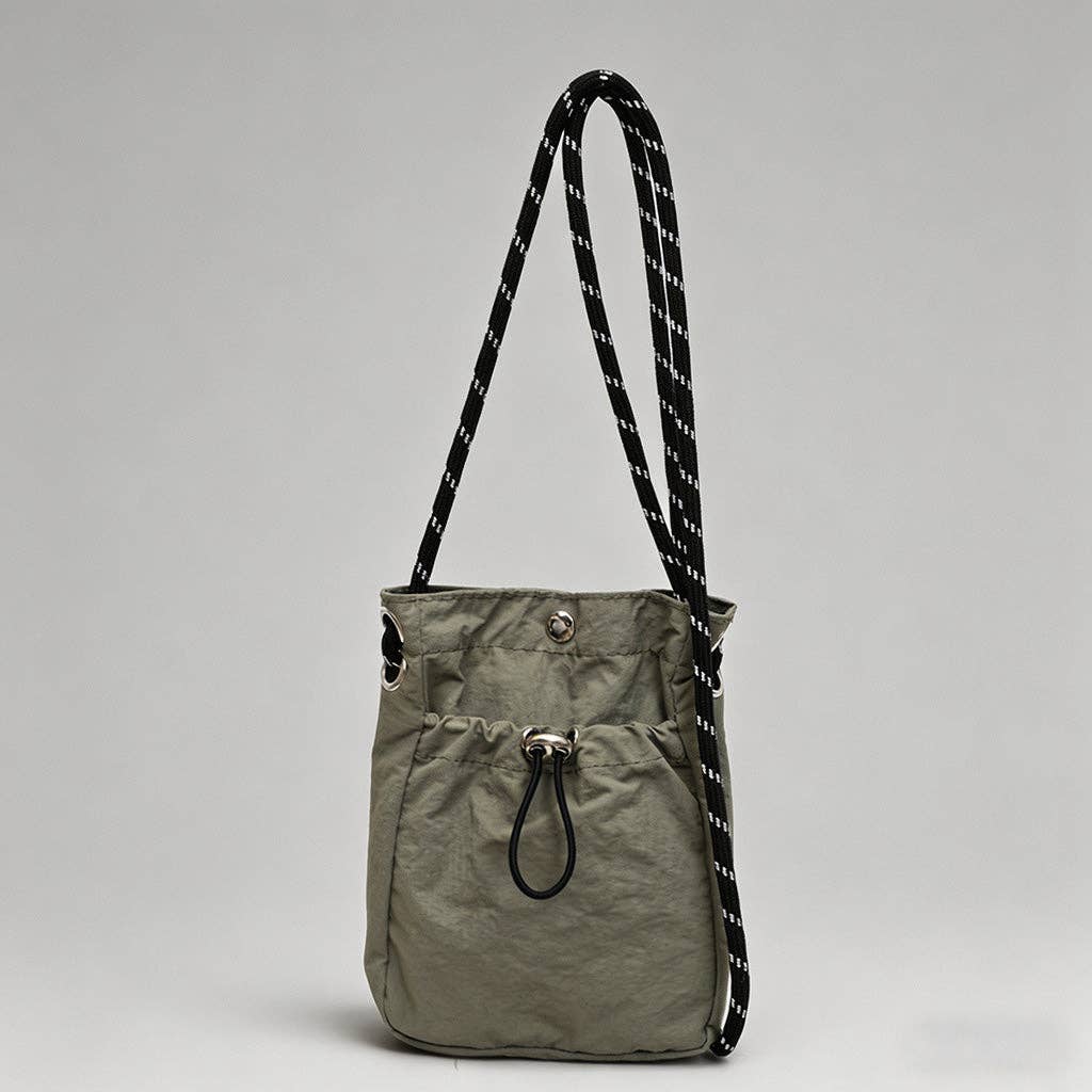 DAYLA - Nylon Drawstring Crossbody Bag