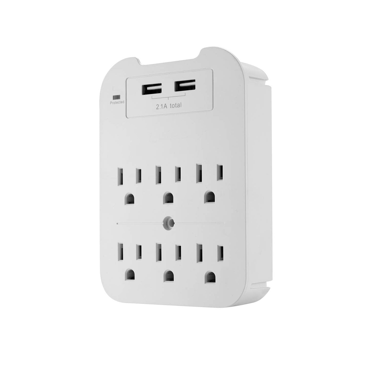 Charge Surge Protector, 6 Outlets/2 USB Ports - Retail Pack