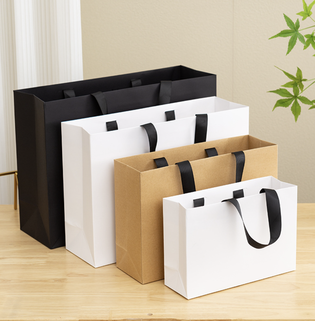 Premium Threaded Rope Kraft Brown Paper Gift Bag