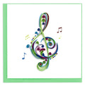 Quilling Greeting Card - Quilled Treble Clef