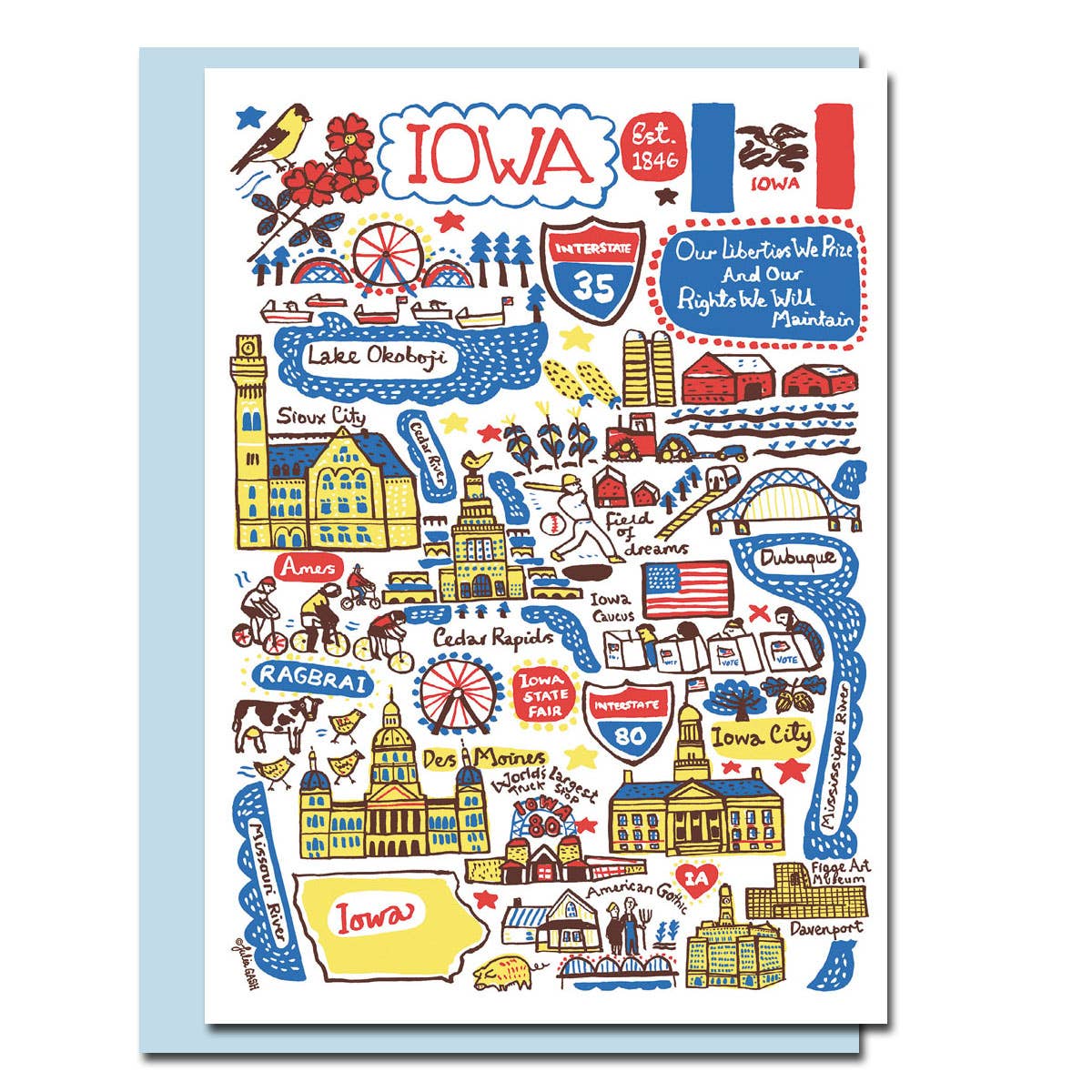 Allport Editions - Statescapes: Iowa Blank Card