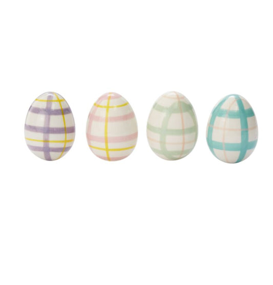 Ceramic Plaid Egg