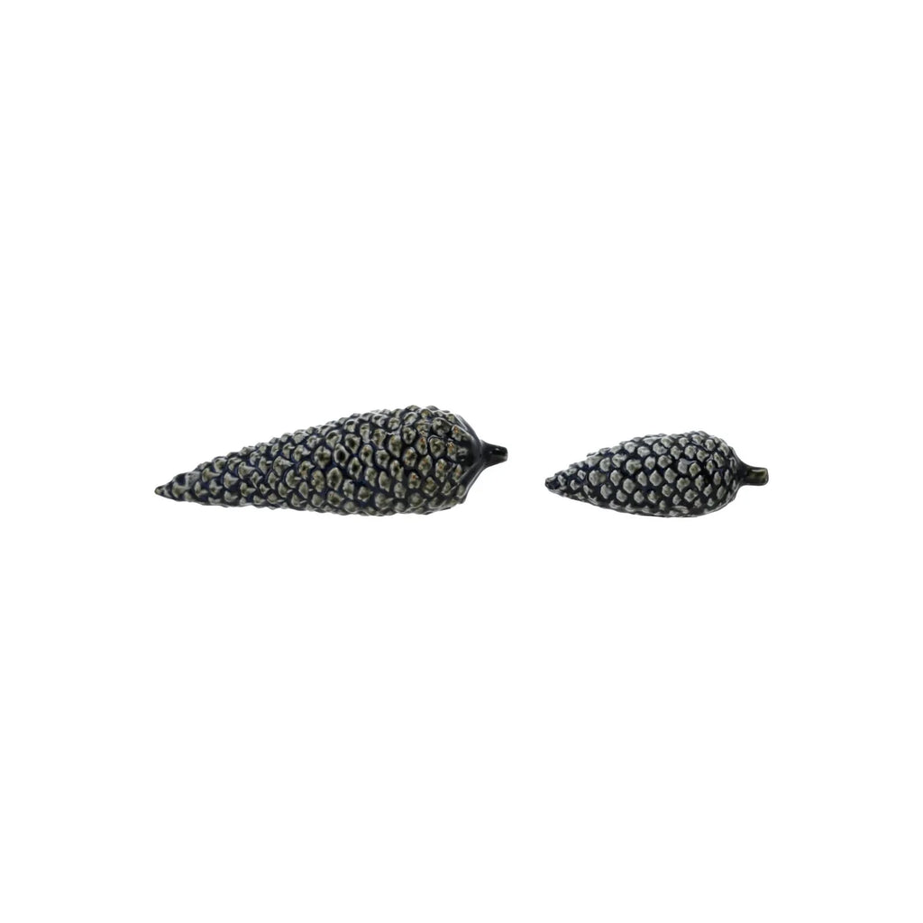 Creative Co-Op - Stoneware Pinecone Reactive Glaze ( 2 Sizes)