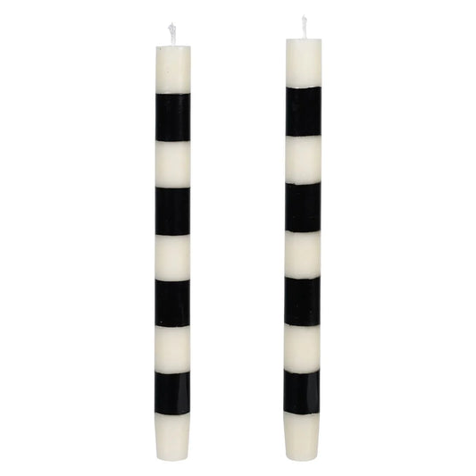 Taper Candles Black & White (2) per box