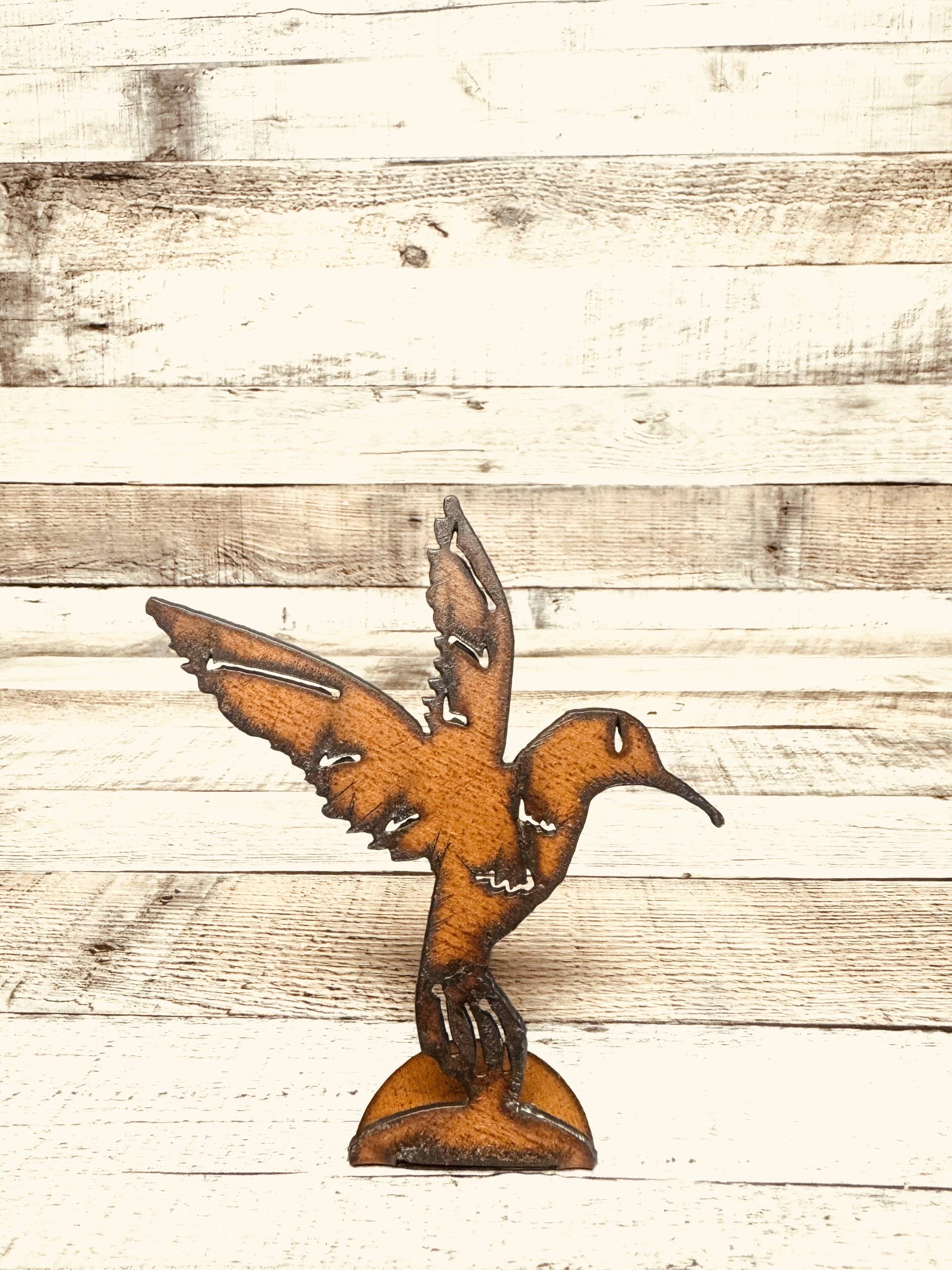 Hummingbird DOODAD Rustic Metal Standing Figurine