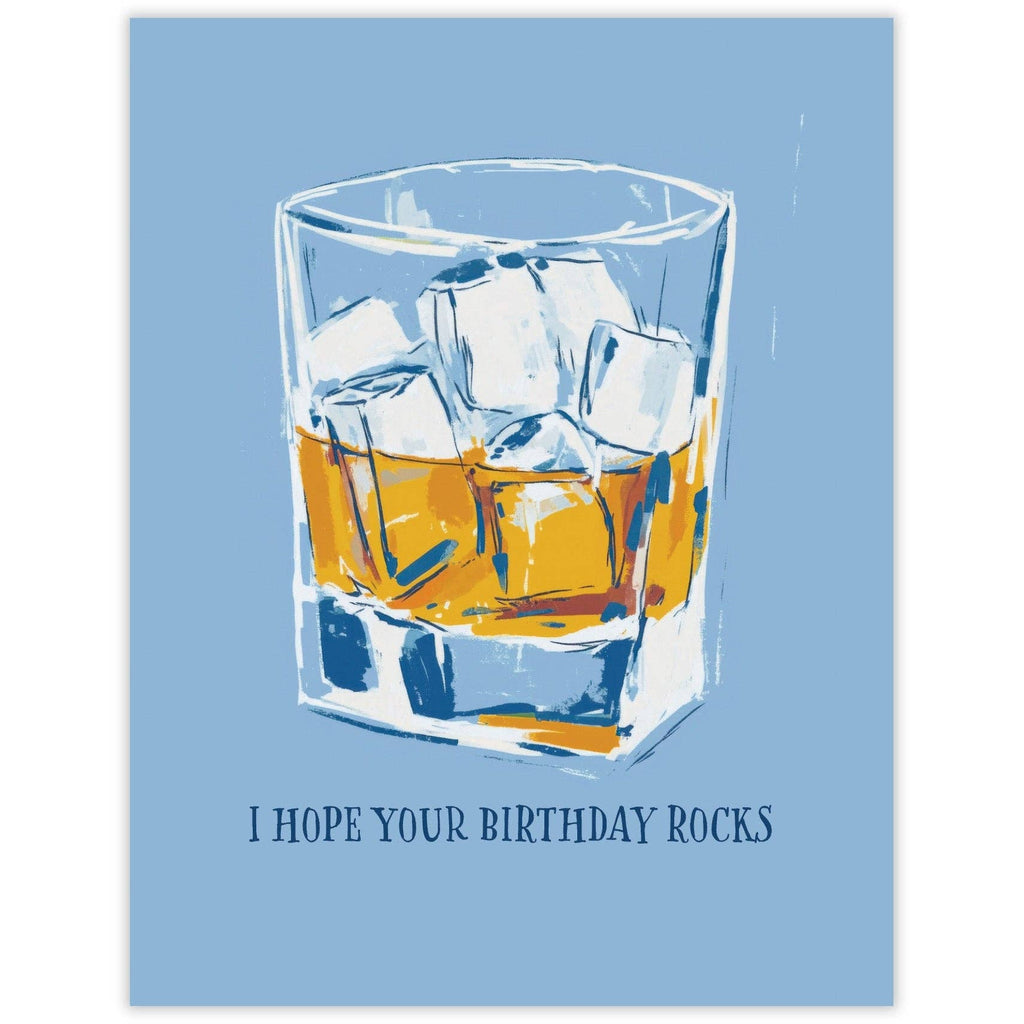 Scarecrow & Nut Tree - Rocks Glass Birthday Card