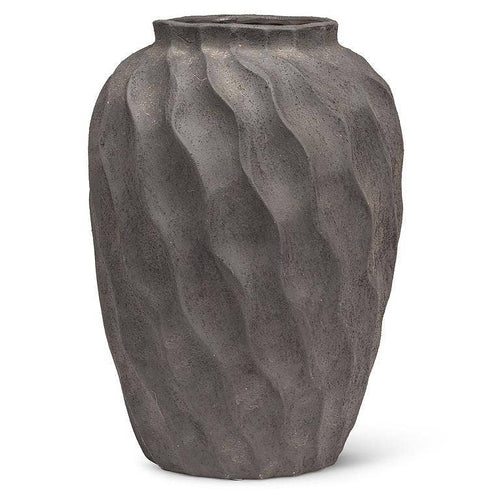Abbott - Textured Urn Vase-Dark Grey-13.5"H