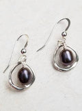 Sosie Designs - 925 - Organic Pod Pearl Earrings - Peacock