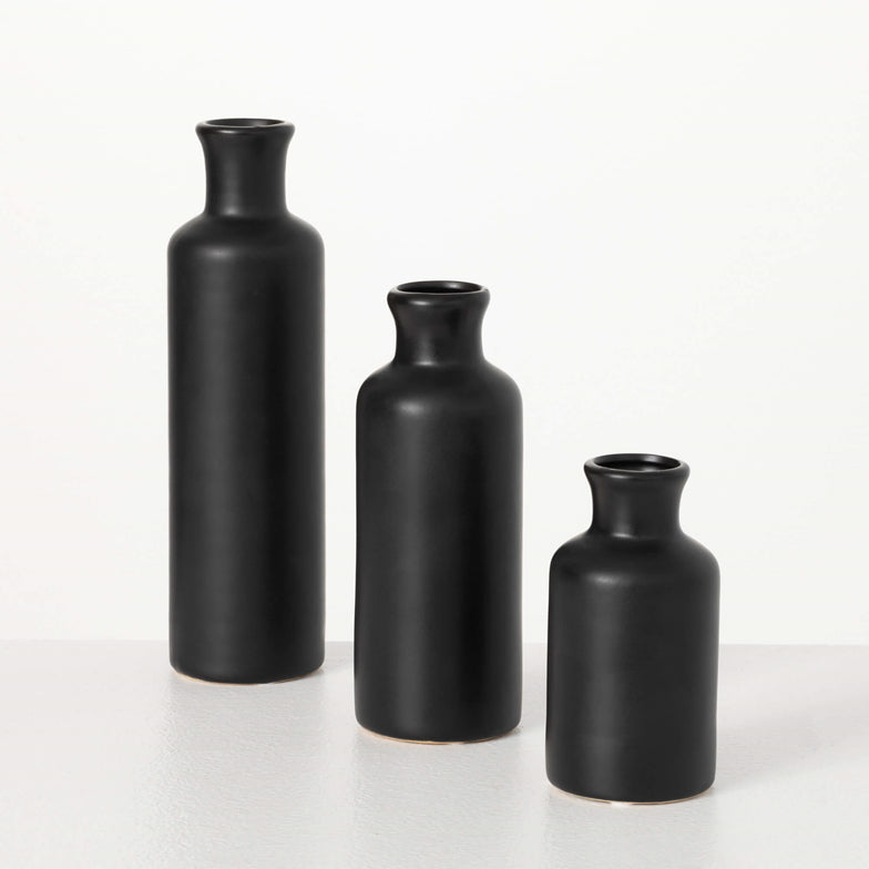 Matte Black Vases (3 Sizes)