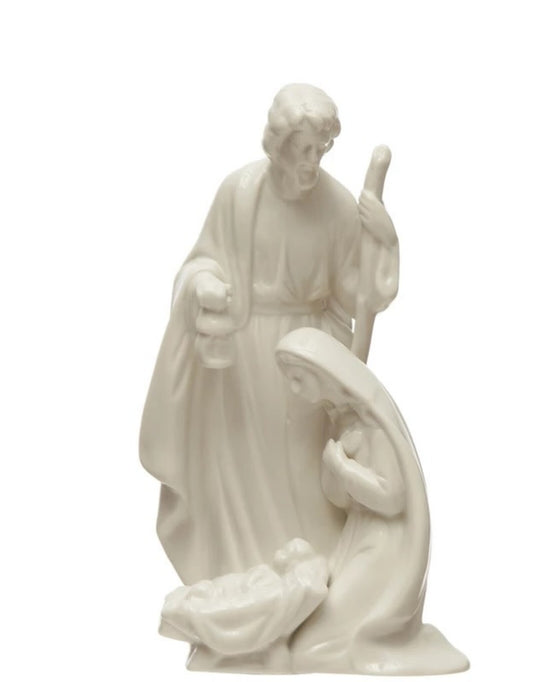 Stoneware Holy Family Figurine